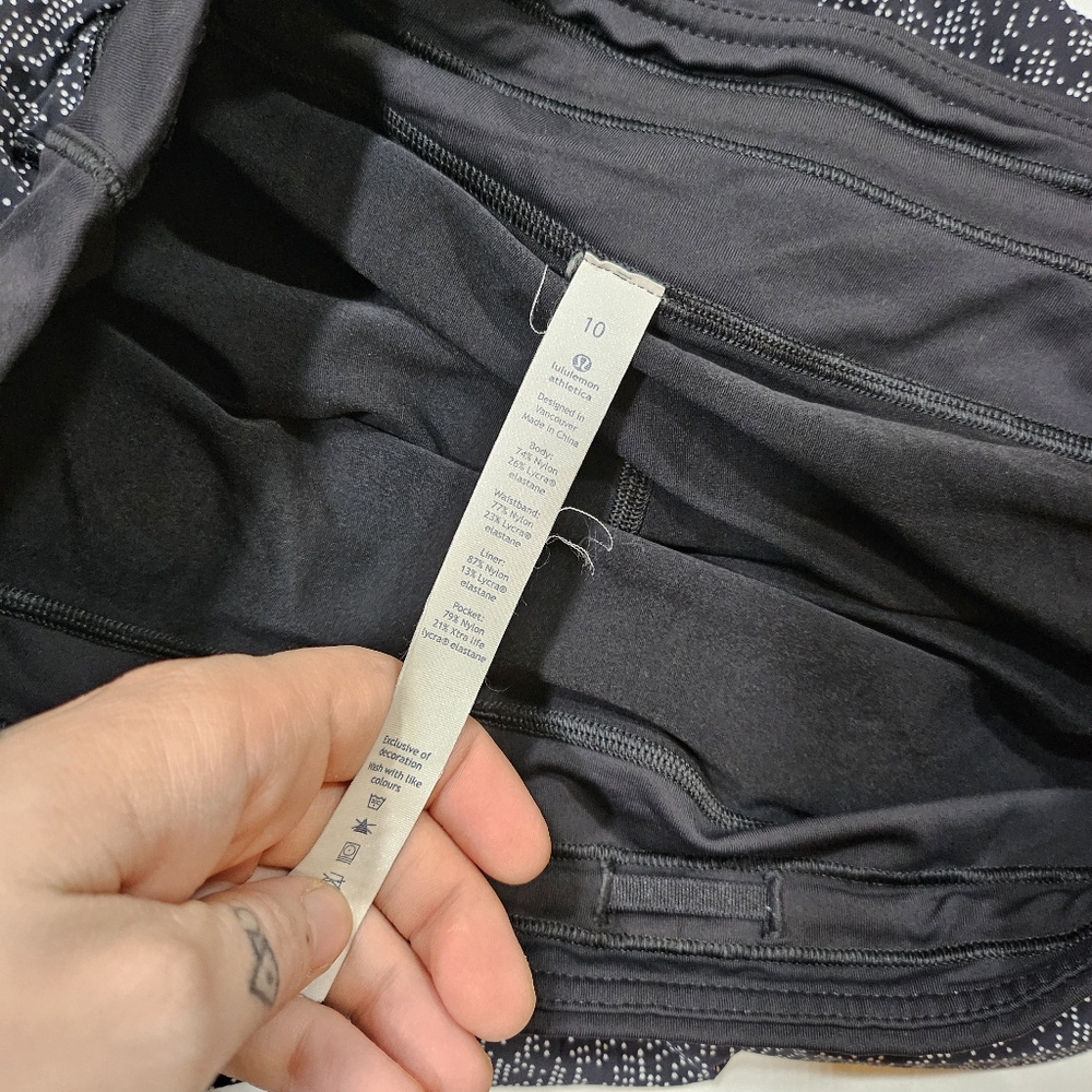 Lululemon Quick Pace Skirt (13")(Soundwave White Black) - Picture 12 of 16